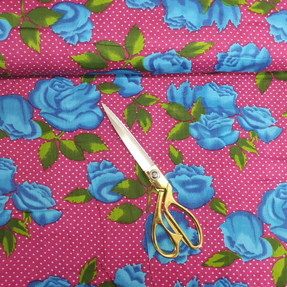 100% Cotton Digital Floral Print Fabric – Soft Touch Indian Design, 44" Wide for Dressmaking & Crafts