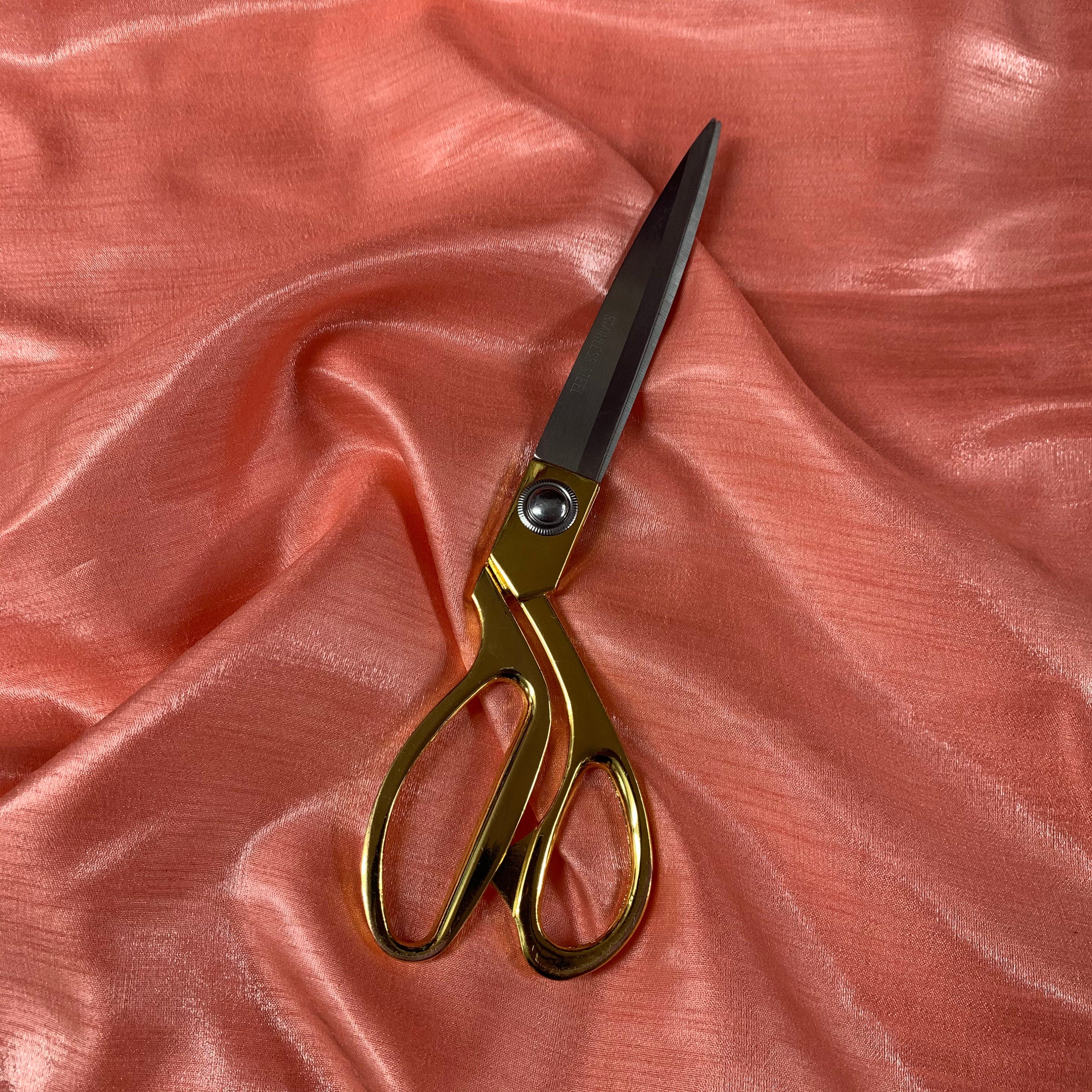 Plain Poly Dupion Faux Raw Silk Fabric with Satin Finish – 44