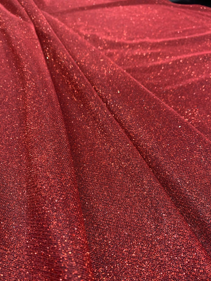 Shimmer Moonlight Stretch Glitter Nylon Fabric – 58" Wide Stardust Backdrop, Dress & Craft Material