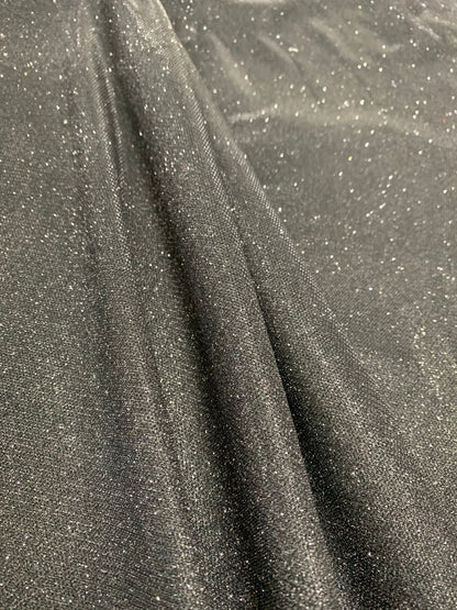 Shimmer Moonlight Stretch Glitter Nylon Fabric – 58" Wide Stardust Backdrop, Dress & Craft Material