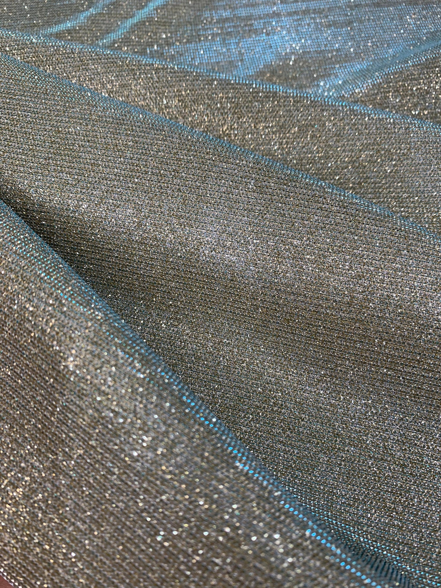 Shimmer Moonlight Stretch Glitter Nylon Fabric – 58" Wide Stardust Backdrop, Dress & Craft Material