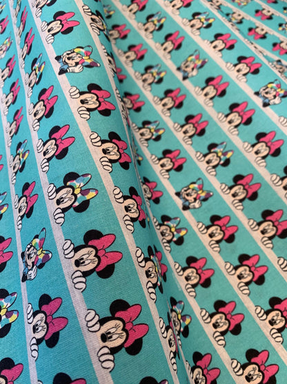 100% Cotton Disney Licensed Mermaid Minnie Mouse Print Fabric Craft Patch 60"