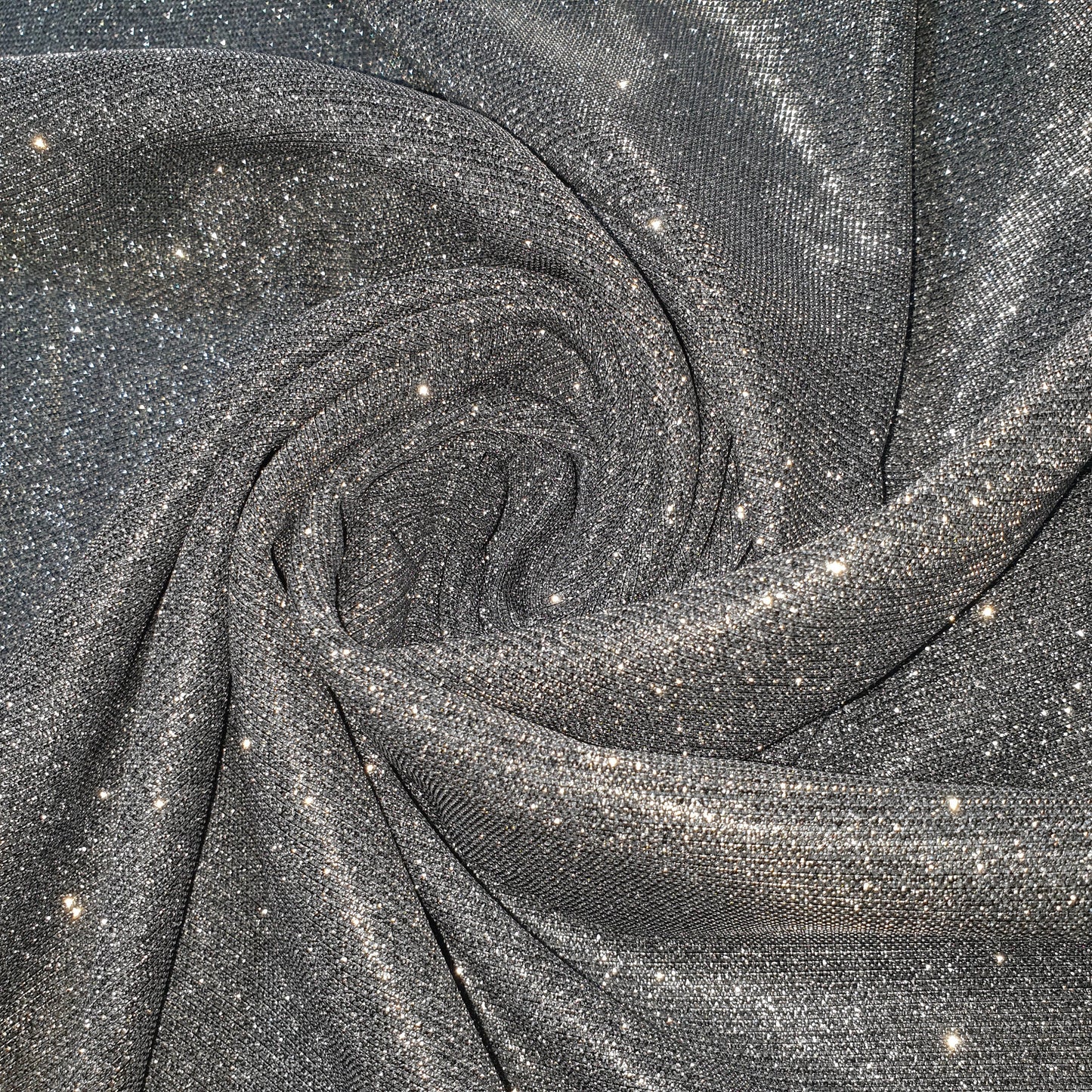 Shimmer Moonlight Stretch Glitter Nylon Fabric – 58" Wide Stardust Backdrop, Dress & Craft Material
