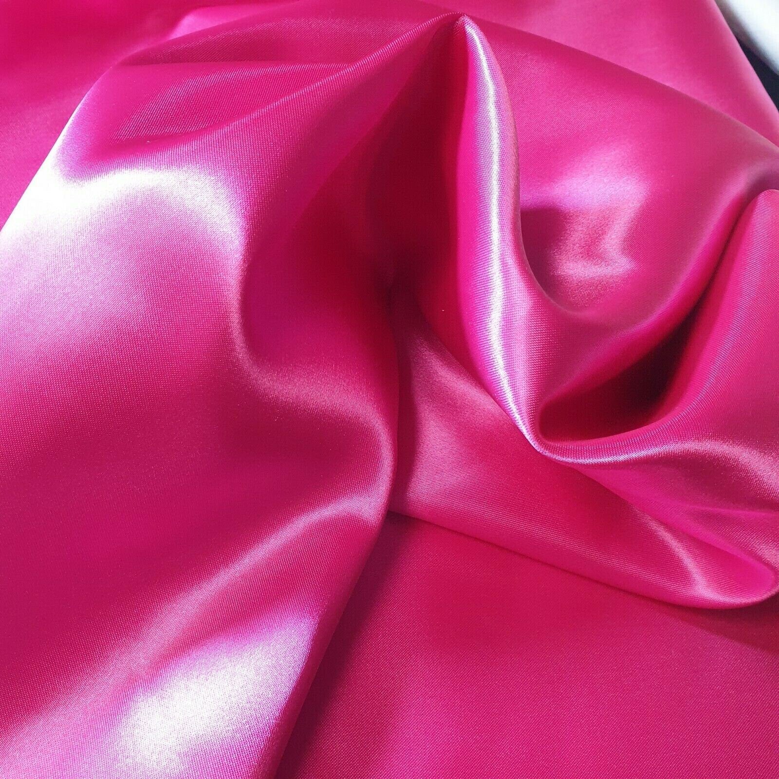 Luxury Poly Silk Satin Fabric – 58” Wide | Smooth, Shiny, Plain Material for Dressmaking, Crafts & Weddings – Sold by the Metre (EPR)