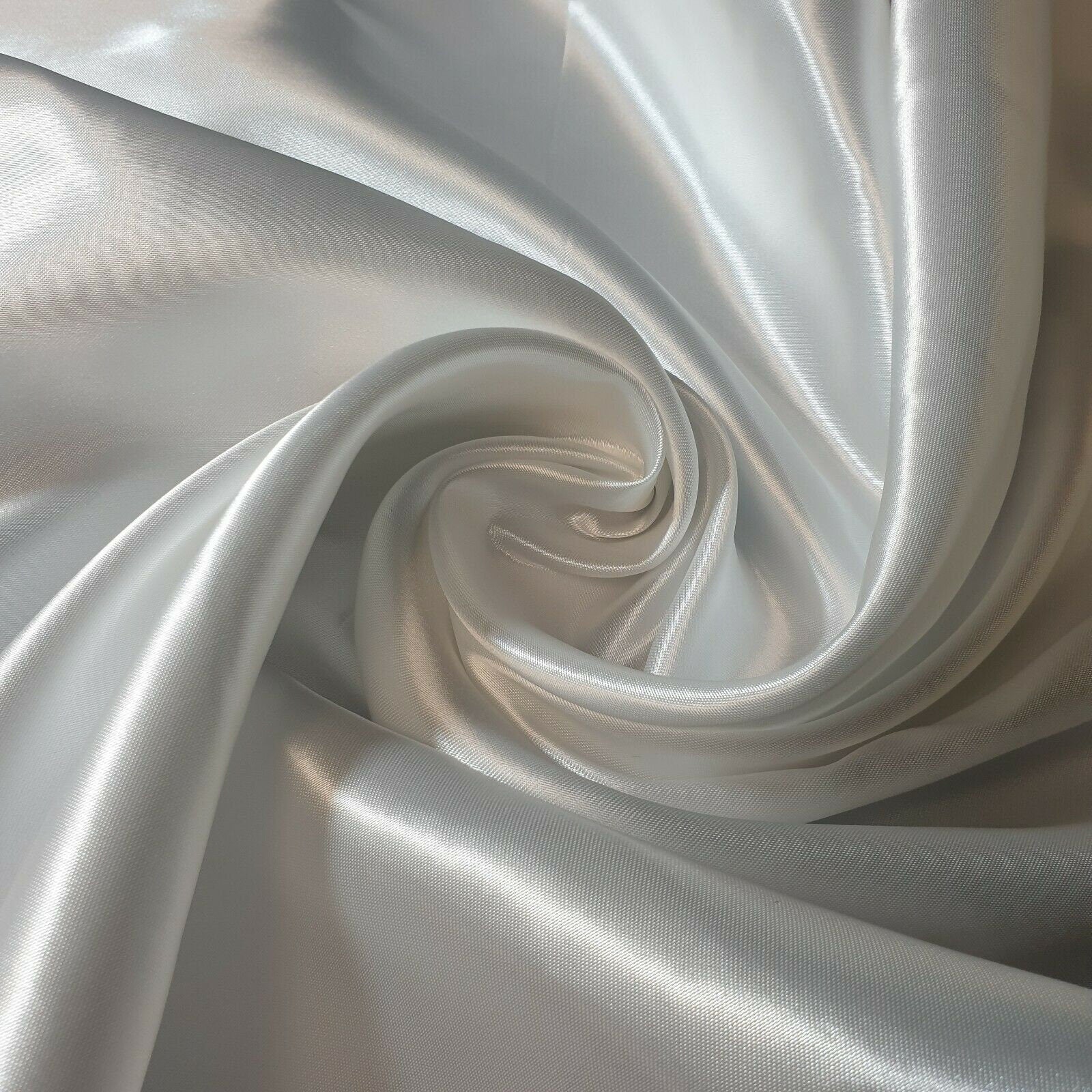 Luxury Poly Silk Satin Fabric – 58” Wide | Smooth, Shiny, Plain Material for Dressmaking, Crafts & Weddings – Sold by the Metre (EPR)