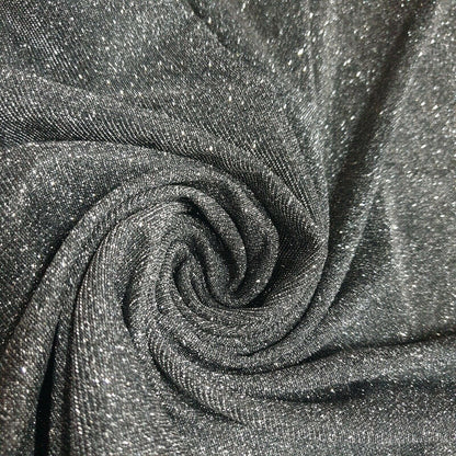 Shimmer Moonlight Stretch Glitter Nylon Fabric – 58" Wide Stardust Backdrop, Dress & Craft Material