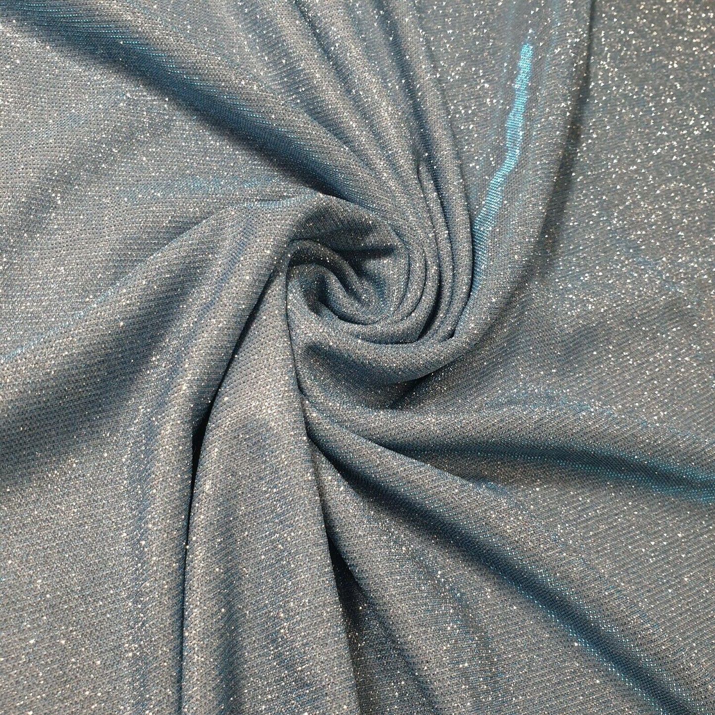 Shimmer Moonlight Stretch Glitter Nylon Fabric – 58" Wide Stardust Backdrop, Dress & Craft Material