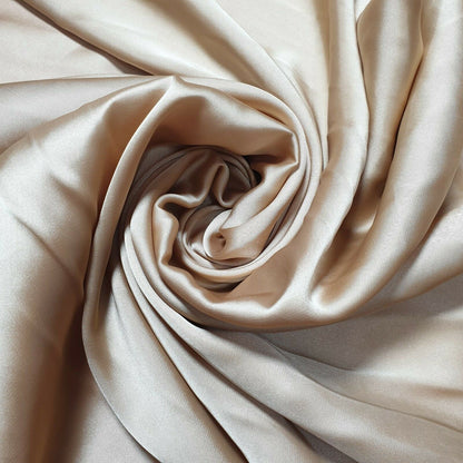 Silky Charmeuse Satin Fabric – 44" Wide Luxury Glossy Silk-Like Weave for Bridal Dress, Draping & Décor