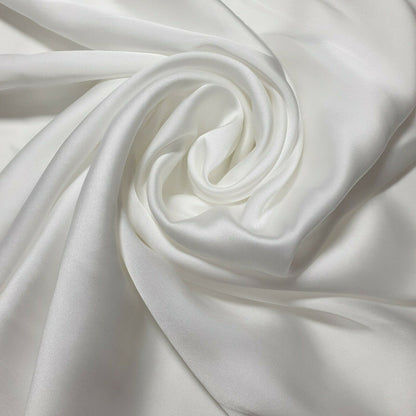 Silky Charmeuse Satin Fabric – 44" Wide Luxury Glossy Silk-Like Weave for Bridal Dress, Draping & Décor