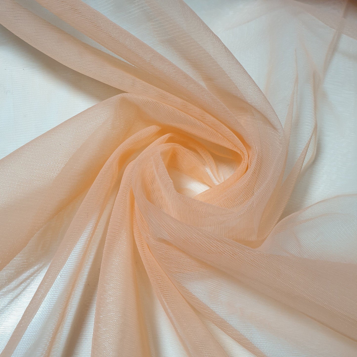 Premium Power Net Fabric – 58" Wide 2-Way Stretch Mesh Sheer Lining & Dress Material