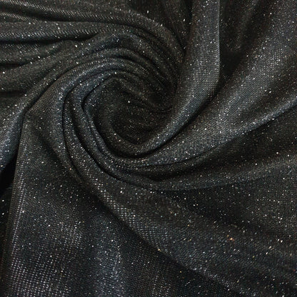 Shimmer Moonlight Stretch Glitter Nylon Fabric – 58" Wide Stardust Backdrop, Dress & Craft Material