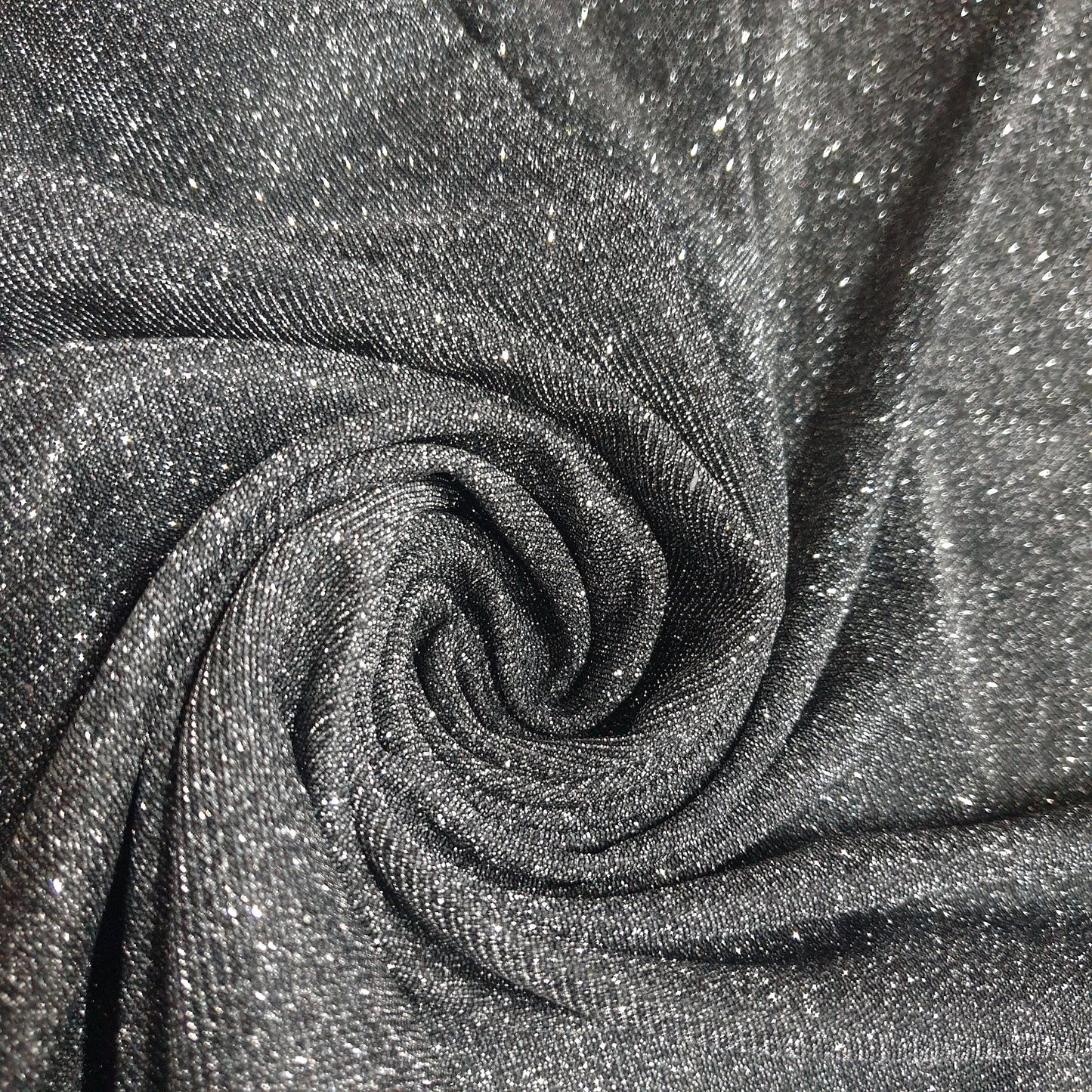Shimmer Moonlight Stretch Glitter Nylon Fabric – 58" Wide Stardust Backdrop, Dress & Craft Material