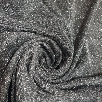 Shimmer Moonlight Stretch Glitter Nylon Fabric – 58" Wide Stardust Backdrop, Dress & Craft Material