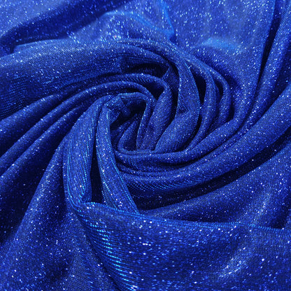 Shimmer Moonlight Stretch Glitter Nylon Fabric – 58" Wide Stardust Backdrop, Dress & Craft Material