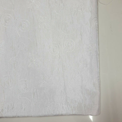 Embroidered & Self-Print Luxury Faux Silk Taffeta Fabric – 44" Wide for Dresses, Curtains & Cushions