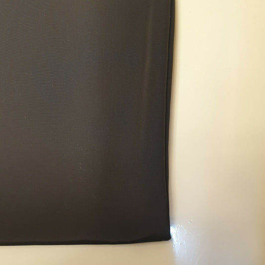 Black Premium Crepe DE Chine Fabric Silky Plain Dyed Dress Craft 150cm Wide