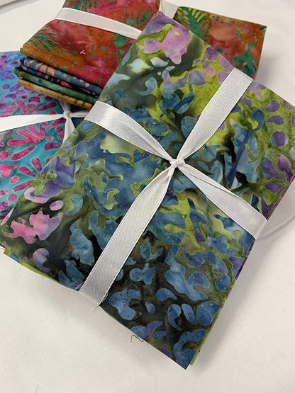 Batik Premium Printed Fat Quarter Bundles 100% Cotton Fabric Print Quilting Craft Fabric Multi (5 Pack)