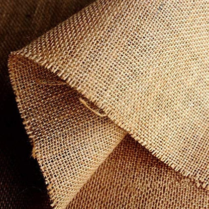 Natural Hessian Jute Fabric – 58" Wide Fine Multi-Purpose Cloth for Art, Craft & Upholstery (10m Roll) - Textile Station