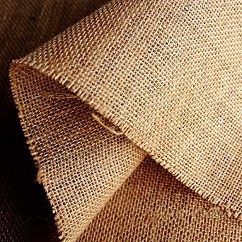 Natural Hessian Jute Fabric – 58" Wide Fine Multi-Purpose Cloth for Art, Craft & Upholstery (10m Roll)