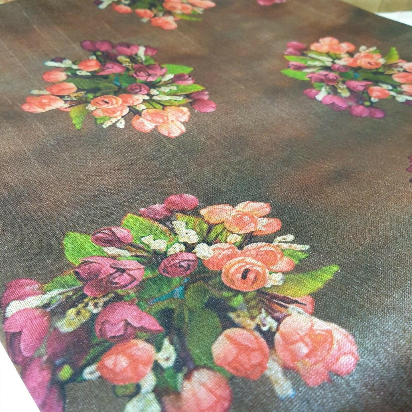 Polyester Faux Raw Silk Digital Print Fabric – 44" Wide Floral, Abstract & Frida Kahlo Inspired Dress, Craft & Quilting