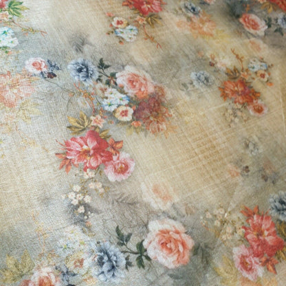 Polyester Faux Raw Silk Digital Print Fabric – 44" Wide Floral, Abstract & Frida Kahlo Inspired Dress, Craft & Quilting