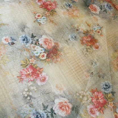 Polyester Faux Raw Silk Digital Print Fabric – 44" Wide Floral, Abstract & Frida Kahlo Inspired Dress, Craft & Quilting