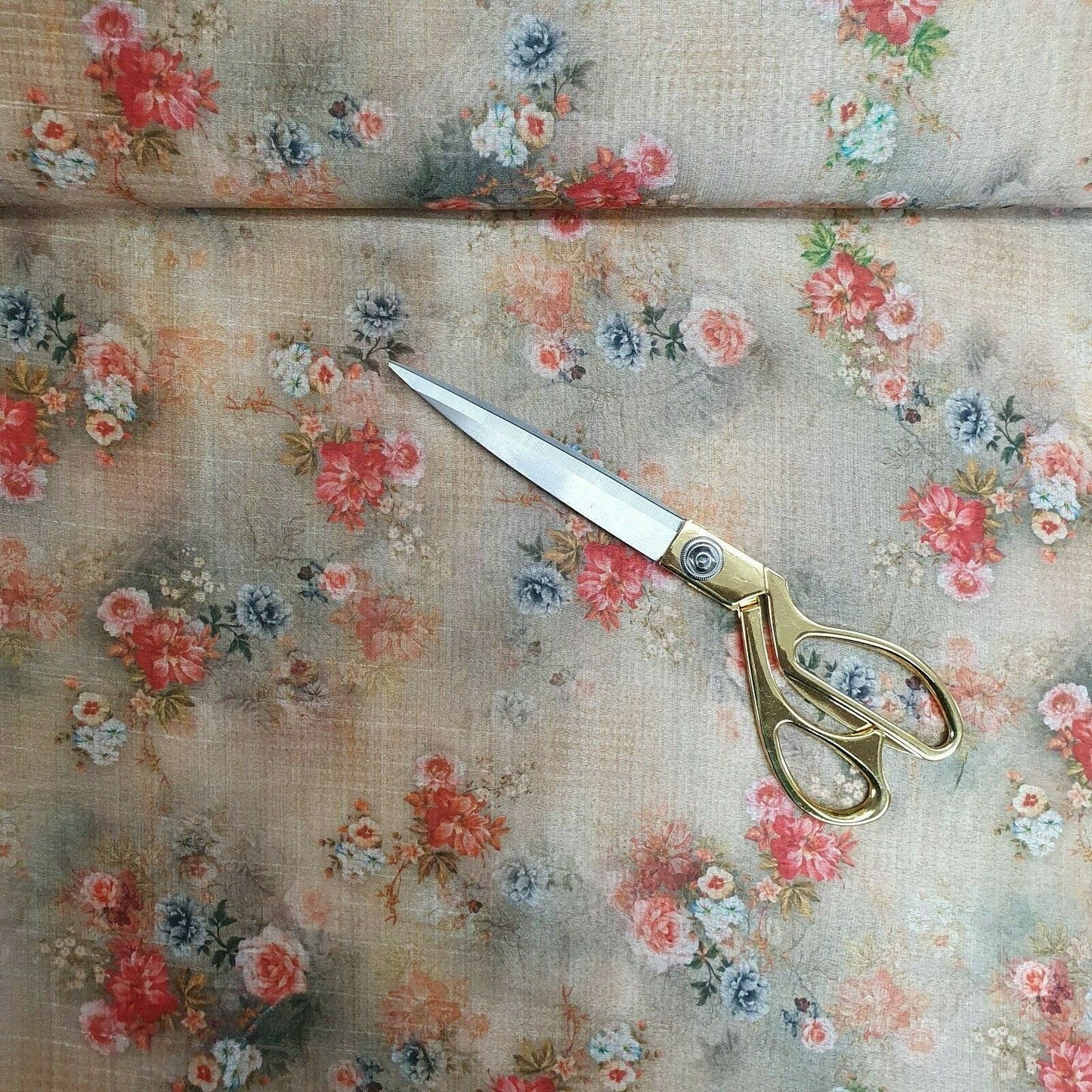 Polyester Faux Raw Silk Digital Print Fabric – 44" Wide Floral, Abstract & Frida Kahlo Inspired Dress, Craft & Quilting