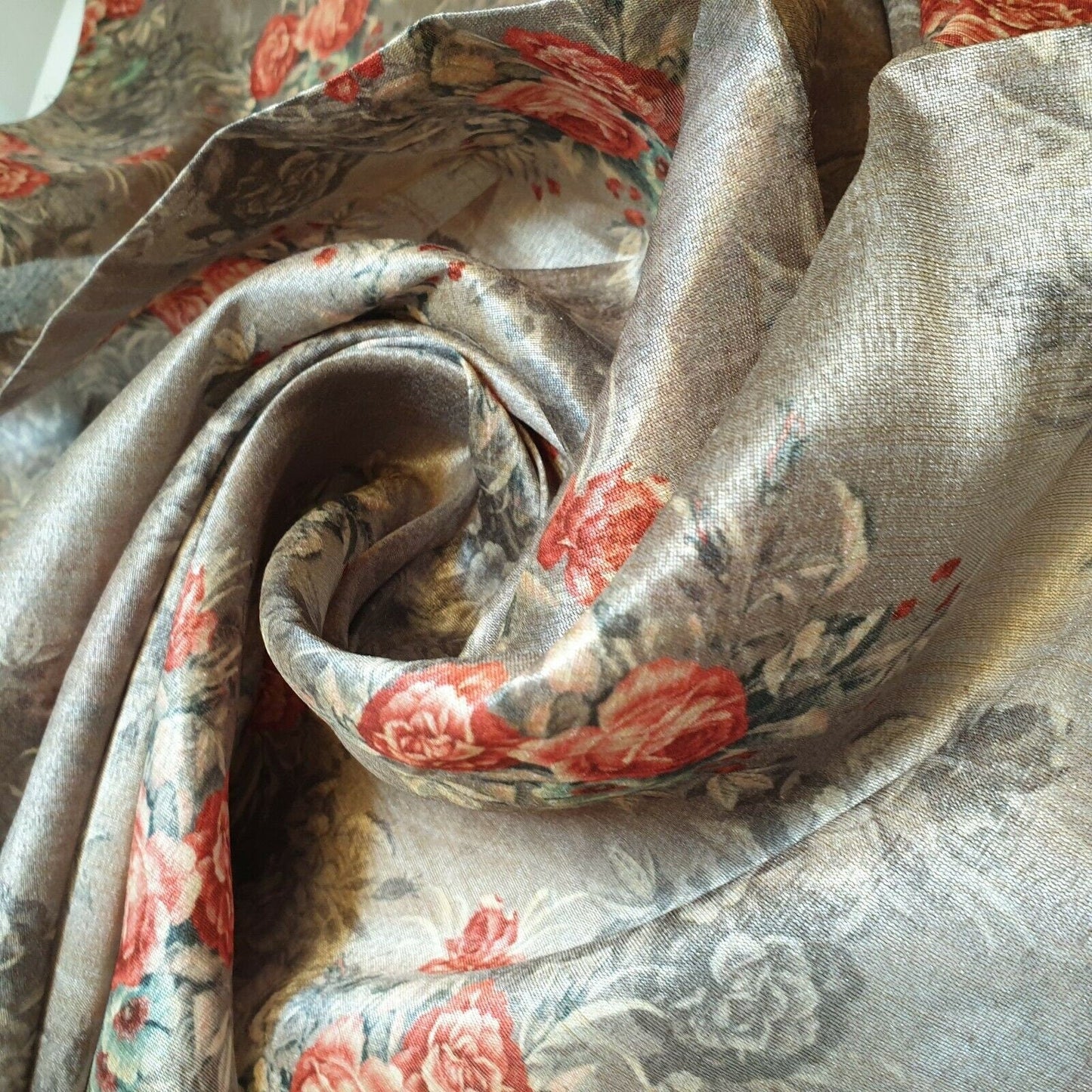 Polyester Faux Raw Silk Digital Print Fabric – 44" Wide Floral, Abstract & Frida Kahlo Inspired Dress, Craft & Quilting