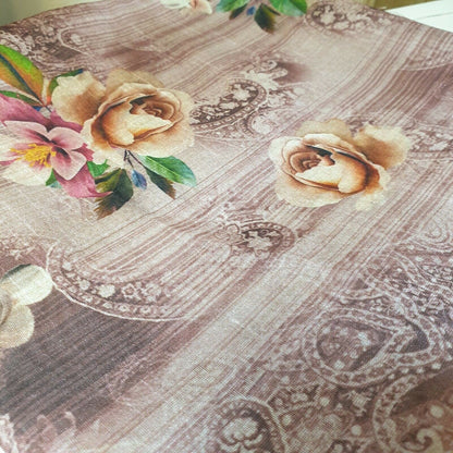 Polyester Faux Raw Silk Digital Print Fabric – 44" Wide Floral, Abstract & Frida Kahlo Inspired Dress, Craft & Quilting
