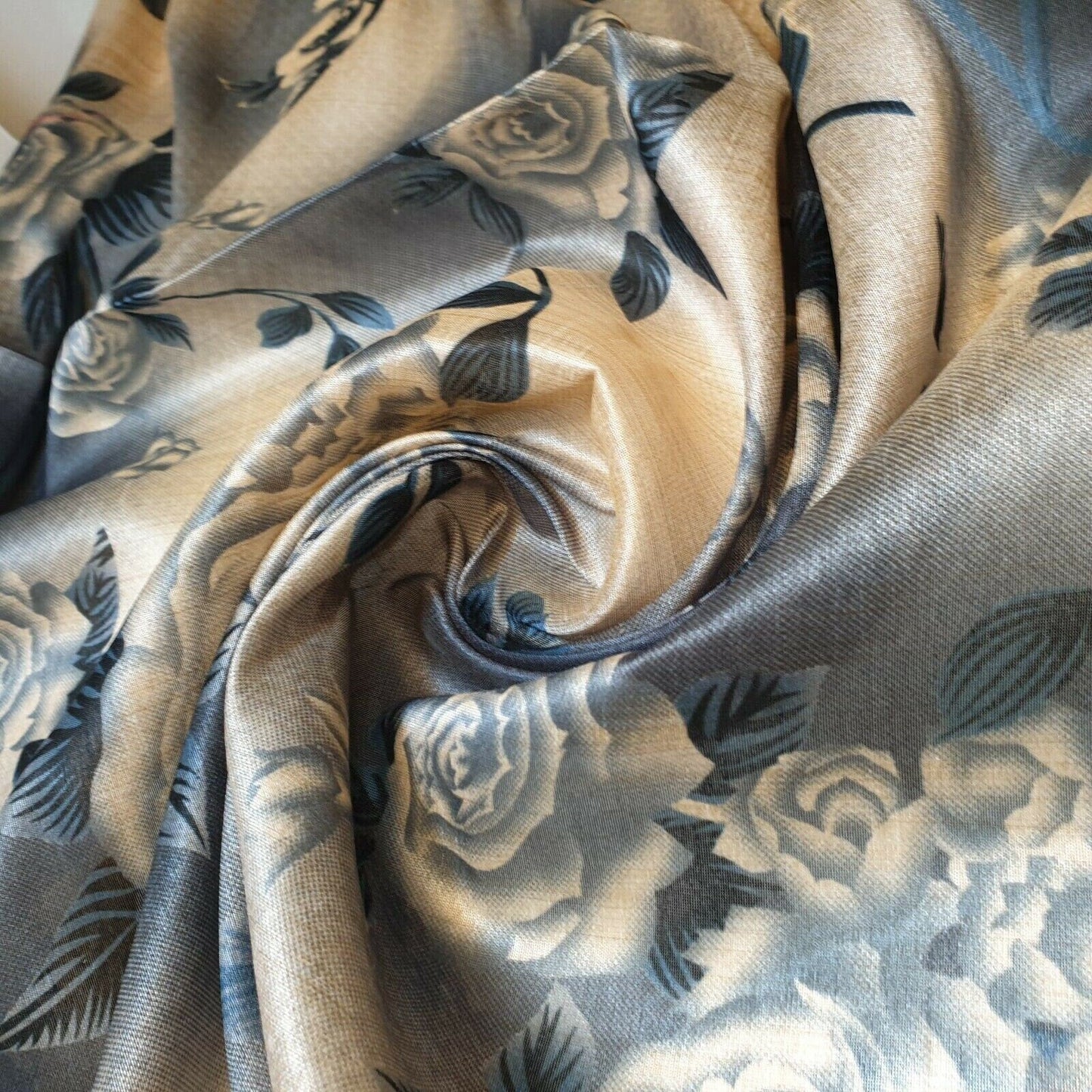 Polyester Faux Raw Silk Digital Print Fabric – 44" Wide Floral, Abstract & Frida Kahlo Inspired Dress, Craft & Quilting