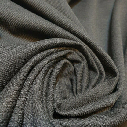 Charcoal Viscose Drill Stretch Jersey Fabric – Rayon Spandex Dress Material 58" Wide