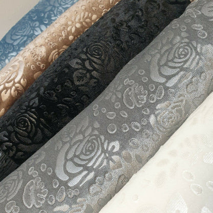 Roses Floral Embossed Stretch Velvet Velour Fabric – 58" Wide Premium Dress & Craft Material