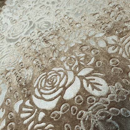 Roses Floral Embossed Stretch Velvet Velour Fabric – 58" Wide Premium Dress & Craft Material