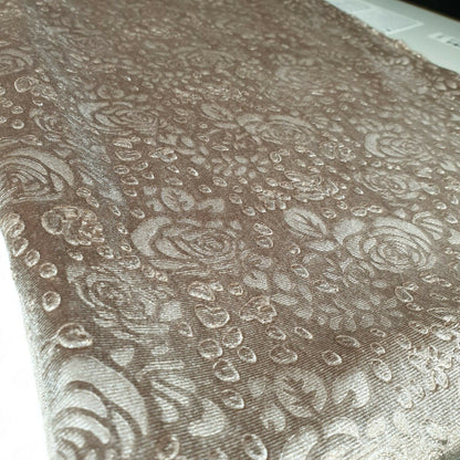 Roses Floral Embossed Stretch Velvet Velour Fabric – 58" Wide Premium Dress & Craft Material