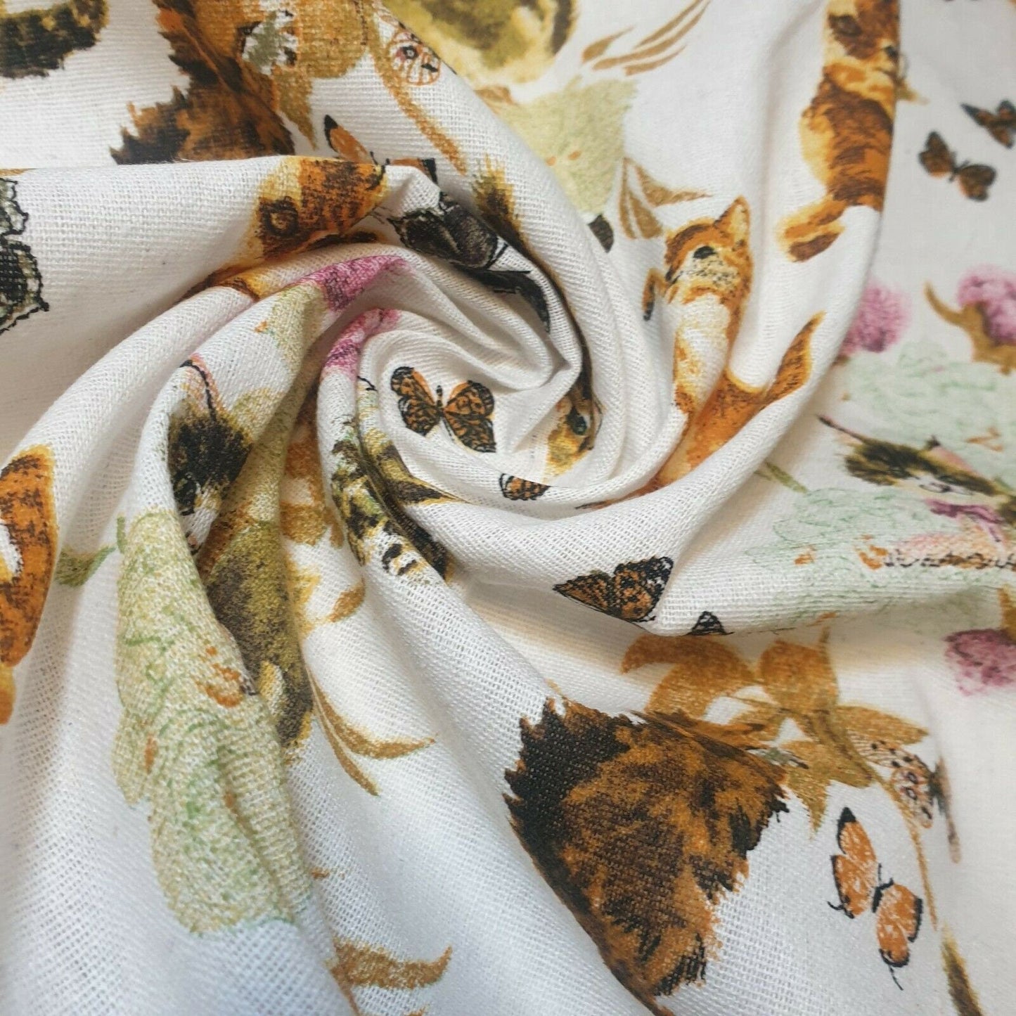 100% Cotton Printed Canvas Fabric – 58" Wide Durable Material for Crafts, Bags & Home Décor