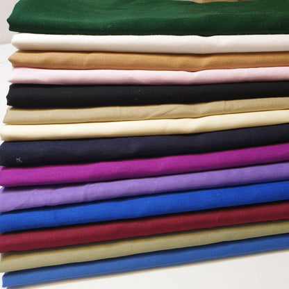 100% Cotton Voile / Rubia Cambric Mercerised Fabric – 90 cm Wide Plain Material for Dressmaking, Lining & Crafts