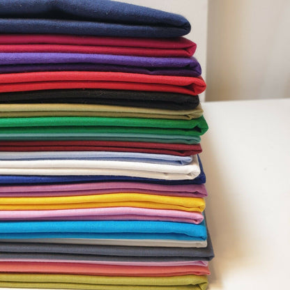 Lucky Dip Assorted 100% Cotton Egyptian Cambric / Poplin Fabric – 44" Wide Plain Material for Dressmaking & Crafts