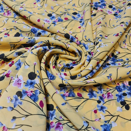 Floral, Polka, Animal & Paisley Printed Fabric – 58" Wide Georgette, Chiffon & Crepe Dress Material