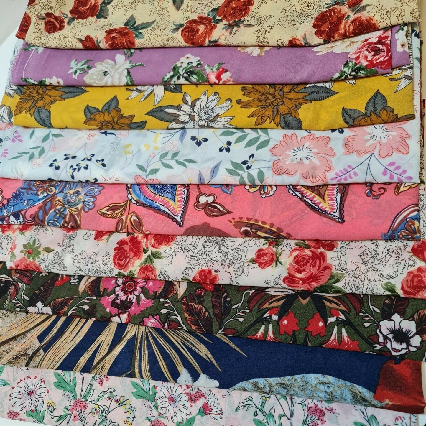 Floral, Polka, Animal & Paisley Printed Fabric – 58" Wide Georgette, Chiffon & Crepe Dress Material