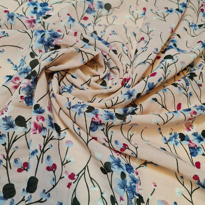 Floral, Polka, Animal & Paisley Printed Fabric – 58" Wide Georgette, Chiffon & Crepe Dress Material