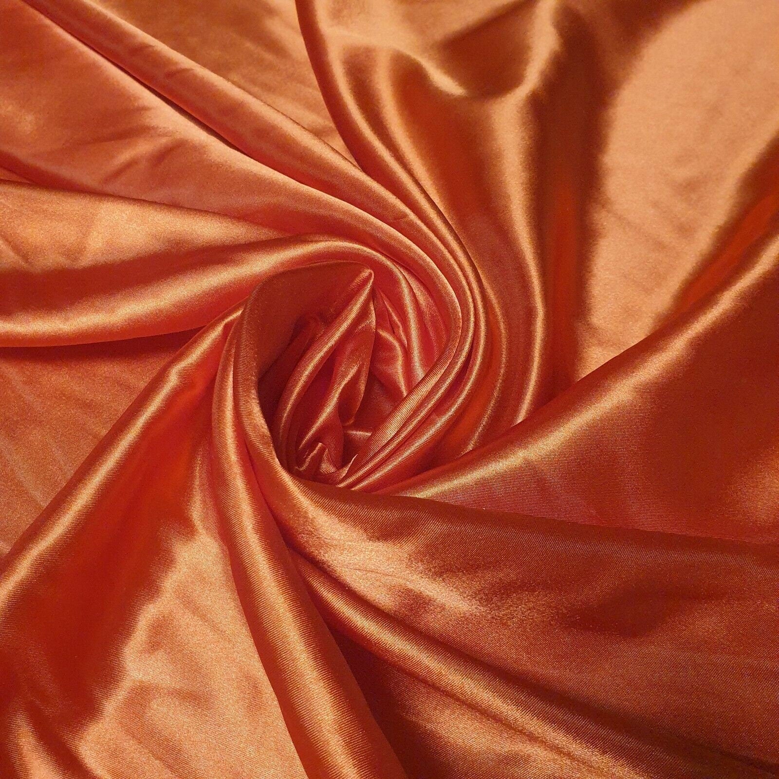 Luxury Poly Silk Satin Fabric – 58” Wide | Smooth, Shiny, Plain Material for Dressmaking, Crafts & Weddings – Sold by the Metre (EPR)