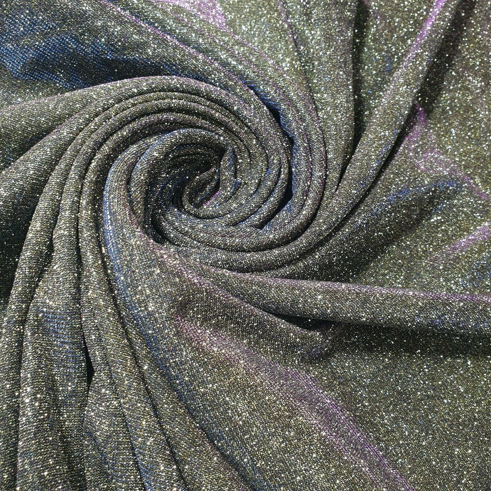Shimmer Moonlight Stretch Glitter Nylon Fabric – 58