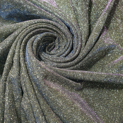 Shimmer Moonlight Stretch Glitter Nylon Fabric – 58" Wide Stardust Backdrop, Dress & Craft Material
