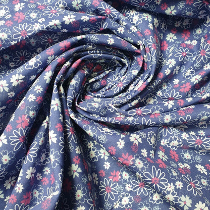 Printed Polycotton Fabric – 44" Wide – Floral, Animal, Nautical, Stars, Stripes, Fruit & Seasonal Craft Material by the Metre
