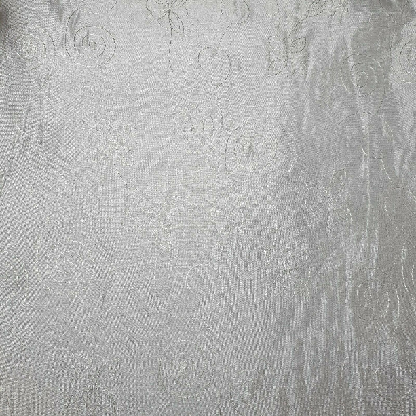 Embroidered & Self-Print Luxury Faux Silk Taffeta Fabric – 44" Wide for Dresses, Curtains & Cushions