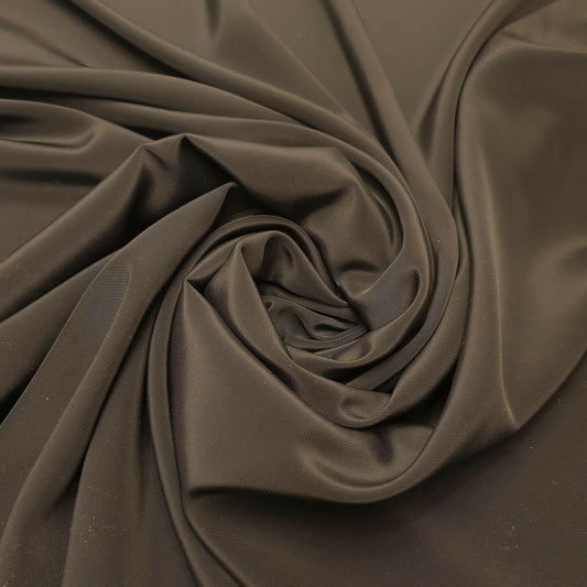 Black Premium Crepe DE Chine Fabric Silky Plain Dyed Dress Craft 150cm Wide
