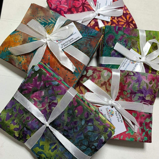 Batik Premium Printed Fat Quarter Bundles 100% Cotton Fabric Print Quilting Craft Fabric Multi (5 Pack)