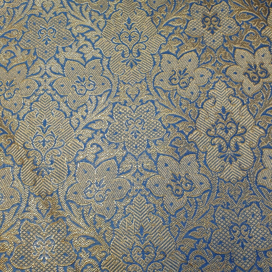 Indian Jacquard Banarasi Brocade Fabric – 44" Wide Print for Dress, Craft & Décor by the Metre