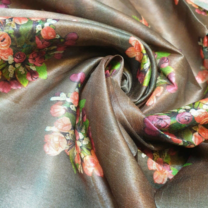 Polyester Faux Raw Silk Digital Print Fabric – 44" Wide Floral, Abstract & Frida Kahlo Inspired Dress, Craft & Quilting