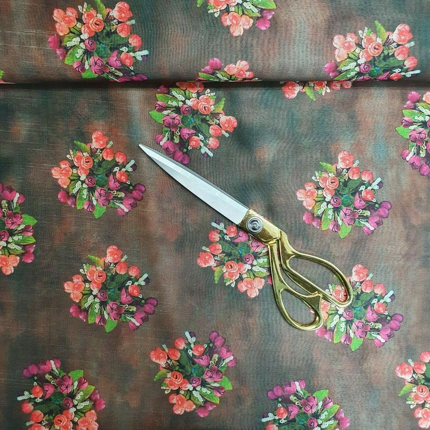 Polyester Faux Raw Silk Digital Print Fabric – 44" Wide Floral, Abstract & Frida Kahlo Inspired Dress, Craft & Quilting